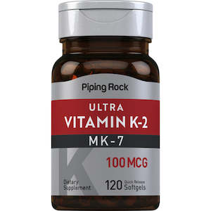 Frontpage: Piping Rock - Ultra K-2 with MK-7, 100 mcg, 120 Quick Release Softgels