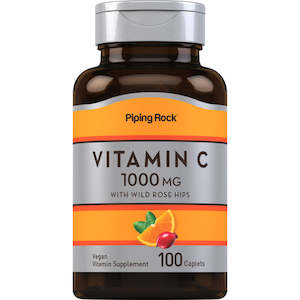 Frontpage: Piping Rock VITAMIN C 1000mg (with Wild RoseHips) - 100 Caps