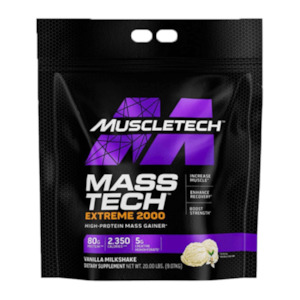 MUSCLETECH - MassTech Extreme - Mass Gainer-80g Protein 2030 Calories per serve - 20lb