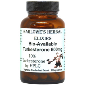 Natural Testosterone Boosters: Barlowe's TURKESTERONE - 600mg Capsules