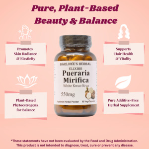 Womens Health: Barlowes - Pueraria Mirifica concentrate  (White Kwao Krua)- 550mg