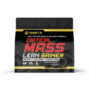 NEW RAISEYS CRITICAL MASS - Lean Gainer Protein - 4.5kg -3 Flavours