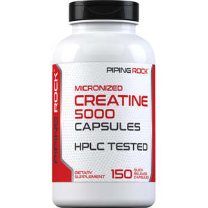 Piping Rock -  Creatine Monohydrate (micronised)- 5000mg - 150 caps ( 30 serves)