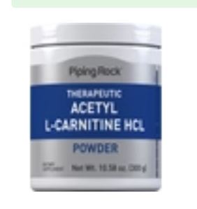Piping Rock - Acetyl L- Carnitine - 300g / 300 serves