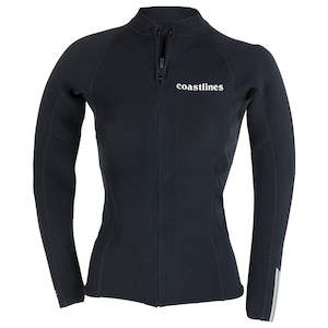 Wetsuits: Classic Womens 2mm Jacket - White Logo
