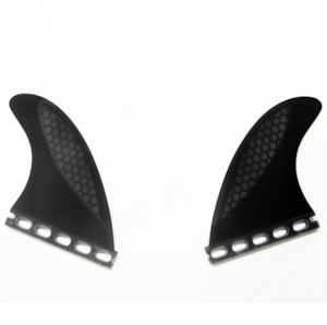 AQSS Quad Rear Fins - Black Honeycomb Single Tab