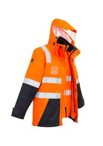 Syzmik Clothing: Syzmik ZJ532  Mens Hi Vis 4 In 1 Waterproof Jacket