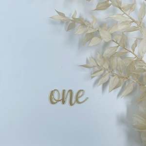Cake Toppers: Mini One Cake Topper (Gold)