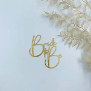 Bride to Be Cake Topper (Gold)
