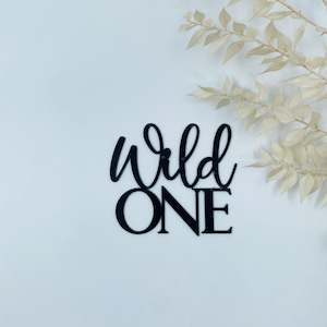 Wild One Cake Topper (Black, Gold)