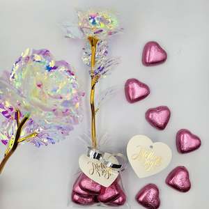 Mothers Day: Mother's Day Colorful Gold Crystal Artificial Roses