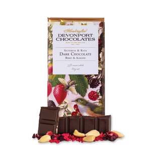 Vintage Chocolate Bar, Silver Eye, Dark Chocolate Almond & Berry