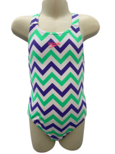 Speedo Medalist One Piece - Zig Zag Green/Purple