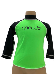 Speedo Sun Top (Long Sleeve) - Logo Green/Black