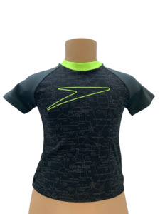 Speedo Sun Top (Short Sleeve) - Black Map