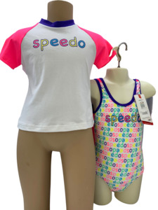0 4t Beachwear: Speedo Sun Top & Tog Set - Mix Fix