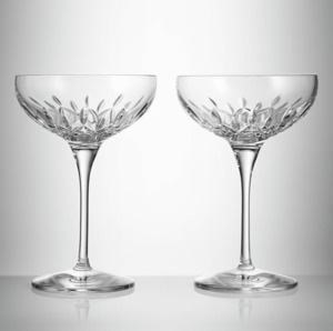 Waterford Crystal Lismore Essence Champagne Saucer Pair - Champagne Flutes &&hellip;