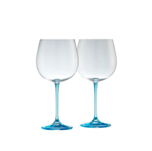 Products: Galway Crystal Blue Gin and Tonic Pair - Glassware & Drinkware, Highballs & Cocktail - The Table