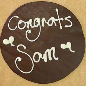 Decorative chocolate disc