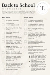 Free Resources: Back to School Checklist - Free Download