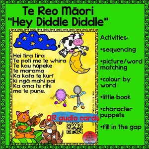 Te Reo Māori-Hei Tira Tira (Hey Diddle Diddle)-Nursery Rhyme Literacy Resource &hellip;