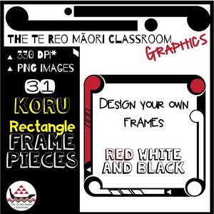 Koru Rectangular Frames-Design Your Own - The Te Reo Māori Classroom