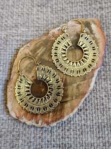 Zoe Earrings - Brass