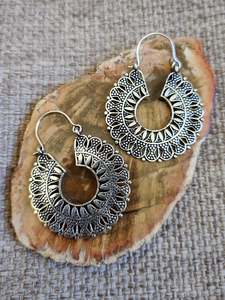 Brass Jewellery: Zoe Earrings - Silver plated Brass