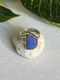 Large Rough Labradorite stone and Sterling Silver Ring