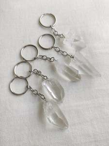 Crystals: Clear Quartz Point Keychain
