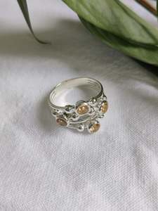 Silver Multiple Stone Ring