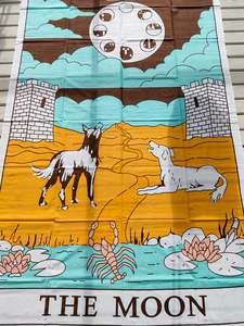 Bedsheets: The Moon Tarot Card Single Bedsheet Wall Hanging