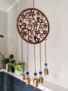Large Metal Bird Filigree Mobile