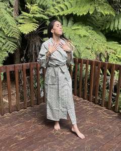 Luxe Cotton Robe - Daisy Print