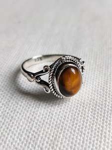 Large Oval Stone Boho Traditional Ring