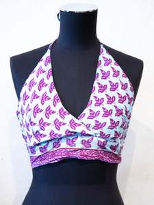 Silk Sari Reversible Tops: Silk Sari Reversible Top - Thin Strap #3