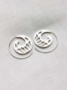 Lotus Spiral Earrings