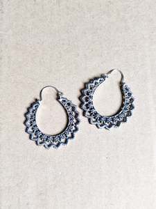 Sale: Plated Brass Floral Earrings