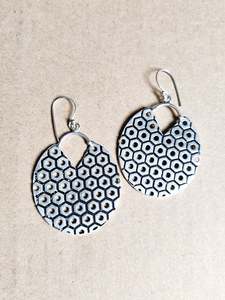 Sale: Plated Brass Hive Earrings