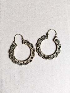 Brass Floral Earrings