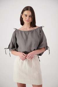 Clothing: Naseby Tie Linen Top