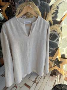 St Bathans Long Sleeve Linen Tee (Men's) | Lohi Linen NZ