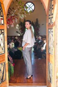 Paerau Linen Flutter-Sleeve Top — NZ | Lohi Linen