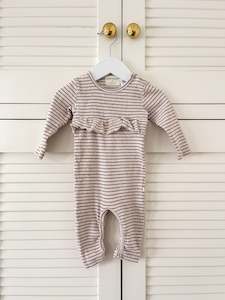 Wilson Frenchy: Wilson & Frenchy organic rib ruffle growsuit (3-6m)