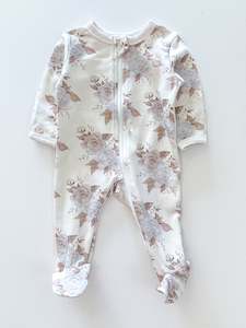 Bencer Hazelnut: Bencer & Hazelnut zip onesie