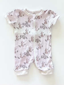 Bencer & Hazelnut bunny romper (3-6m)
