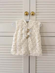 Jackets: Teeny Weeny fluffy bear hooded vest (1y)