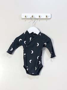 Organic Zoo organic wrap bodysuit - midnight (0-3m)