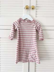 Woolbabe: Woolbabe merino cotton sleep gown (0-3m)