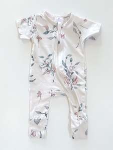 Burrow & Be organic florence zip suit (0-3m)